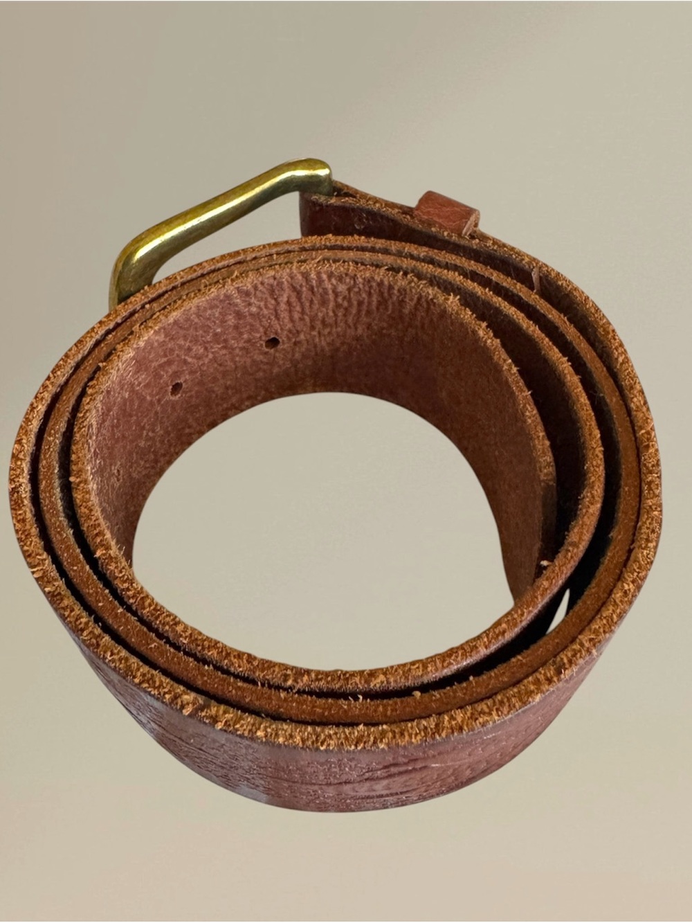 🛍️SALE🛍️ GAP Women's Floral Embossed Genuine Leather Belt with Brass-Tone Buckle - Picture 8 of 12